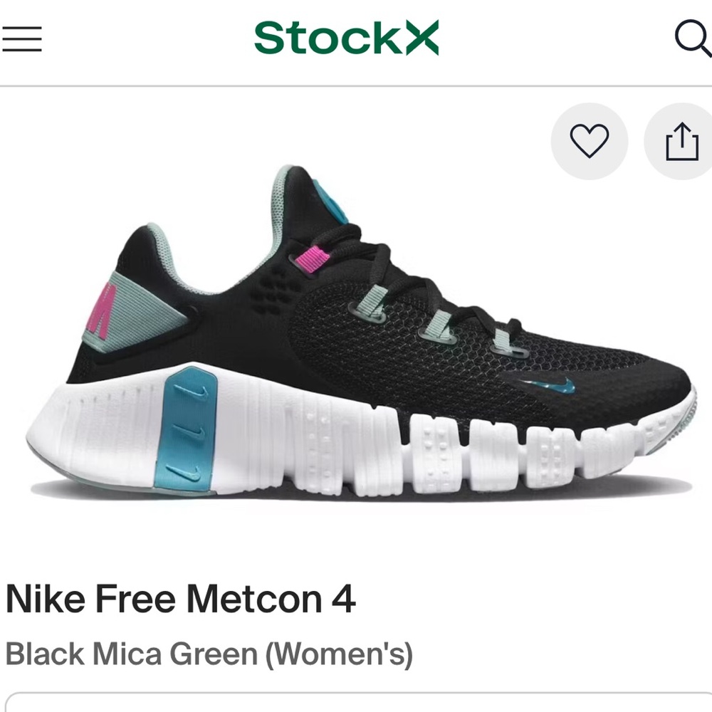 Nike Free Metcon 4 Women's Shoes - Black and Mica Green